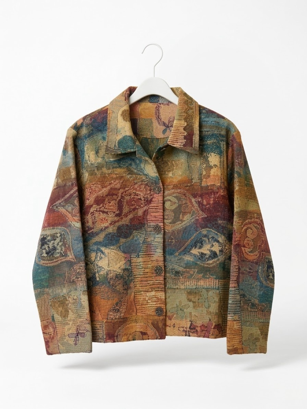 Winding River Large Tapestry Warm Tone Jacket - Like New